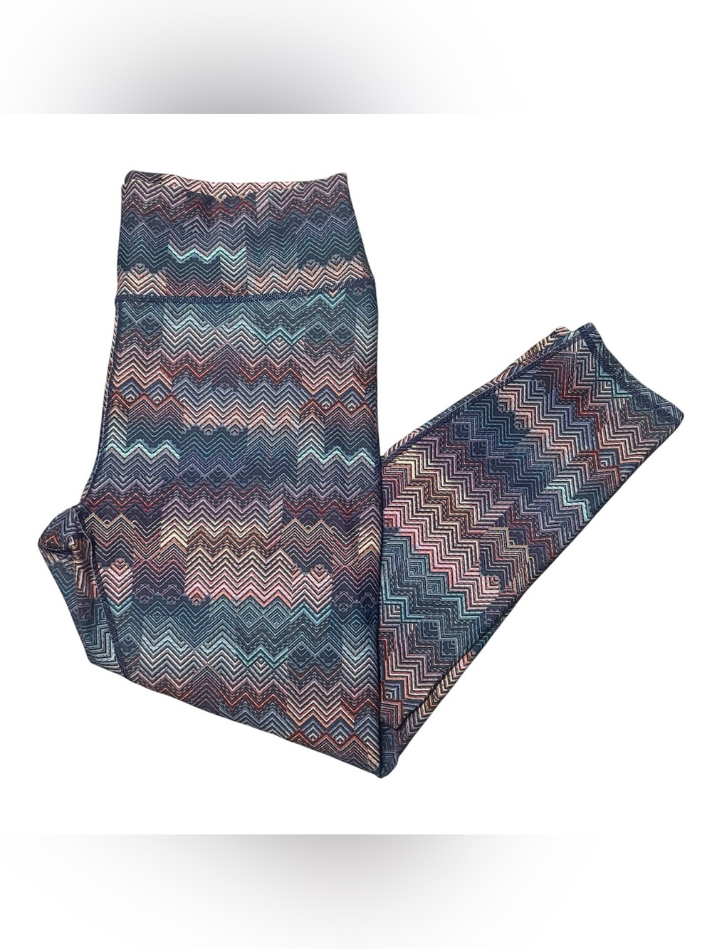 Fabletics Leggings 2XL Multicolor Geometrical Print Yoga Workout Pants